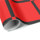 Zwart en rood abstract patroon cadeaupapier (Rol Hoek)