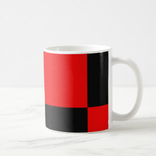 Zwart en rood abstract patroon koffiemok