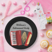 Zwart en rood accordeon spelers partij papieren bordje (Feest)