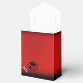 Zwart en rood Afstuderen - Aangepaste voorverpakki Bedankdoosjes (Geopend)