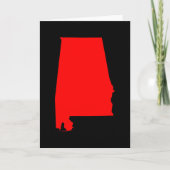Zwart en rood Alabama Kaart (Voorkant)