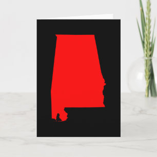 Zwart en rood Alabama Kaart