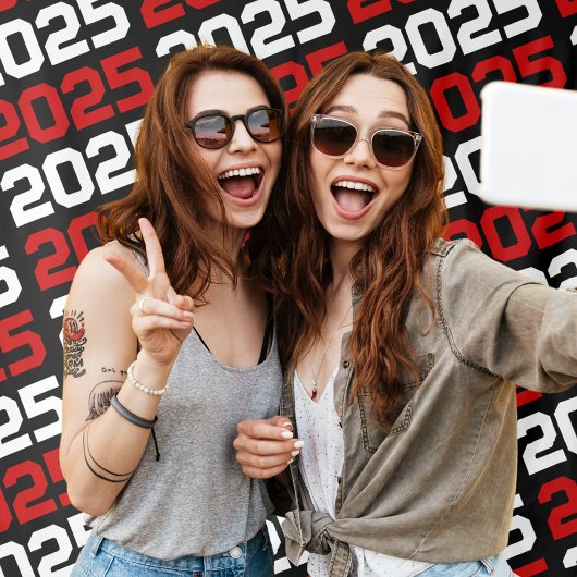 Zwart en rood ANY Class Jaar Afstuderen Achtergron Wandkleed