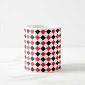 Zwart en Rood Argyle Patroon Koffiemok (Center)