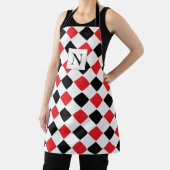 Zwart en Rood Argyle Patroon Monogram Schort (Insitu)