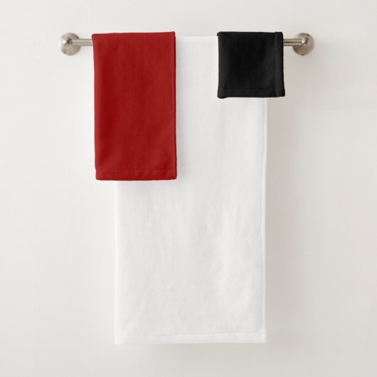 Zwart en rood bad handdoek (Insitu)