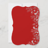 Zwart en rood bloemmotief Boho Kaart (Achterkant)