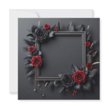 Zwart en rood bloemmotief