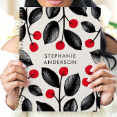 Zwart en Rood Botanisch Fruit Met Eigen Naam Planner