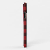 Zwart en Rood Buffalo Plaid Check iPhone Case (Achterkant/rechts)
