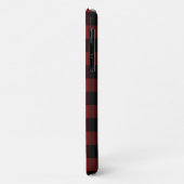 Zwart en Rood Buffalo Plaid Check iPhone Case (Achterkant/links)