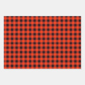 Zwart en Rood Buffel Plaid Gift Inpakpapier Vel (Voorkant)