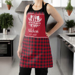 Zwart en Rood Buffel Plaid Keukennaam Schort<br><div class="desc">Introductie van ons stijlvolle Black and Red Buffalo Plaid Kitchen Name Schort, een must-have accessoire voor de moderne chef-kok. Dit schort is gemaakt van hoogwaardige materialen en combineert klassiek buffelplaid design met een gepersonaliseerde touch. Het schort is gemaakt voor zowel stijl als functionaliteit en heeft een tijdloos zwart en rood...</div>