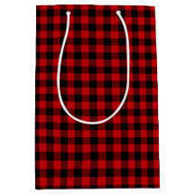 Zwart en rood check patroon