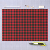 Zwart en rood check patroon tissuepapier (Craft)