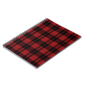 Zwart en Rood Check Pattern Notitieboek (Linkerzijde)