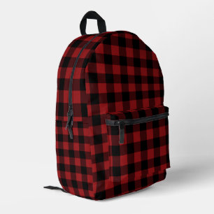 Zwart en Rood Check Rugzak