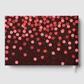 Zwart en rood Conffeti Verjaardag Gastboek Gastenboek (Achterkant)