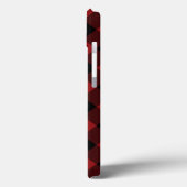 Zwart en Rood Controleer iPhone Case (Achterkant / Links)