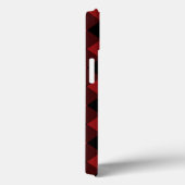 Zwart en Rood Controleer iPhone Case (Achterkant / Rechts)