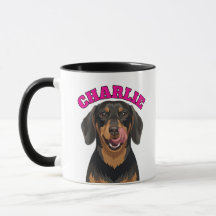 Zwart en rood dachshund wiener hond likt neus