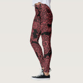 Zwart en rood dames schedel legging (Links)