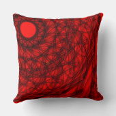 Zwart en rood decoratief Sierkussen (Achterkant)