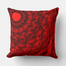 Zwart en rood decoratief Sierkussen