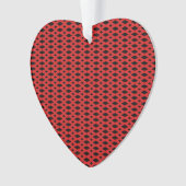 Zwart en rood diamant ornament (voorkant)