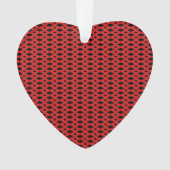 Zwart en rood diamant ornament (voorkant)