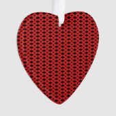 Zwart en rood diamant ornament (voorkant)