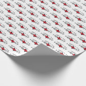 Zwart en rood, diep in het hart cadeaupapier (Hoek)