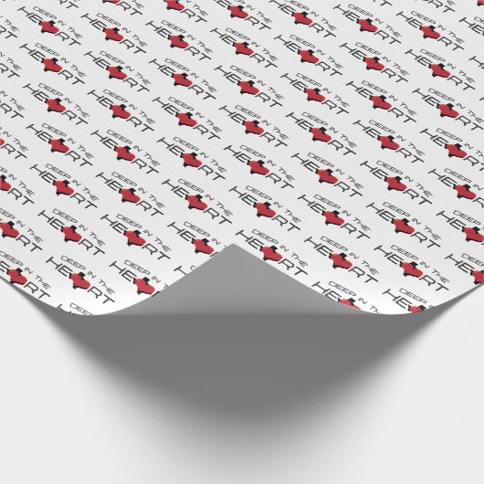 Zwart en rood, diep in het hart cadeaupapier (Hoek)