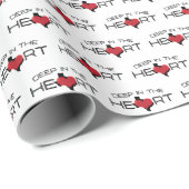 Zwart en rood, diep in het hart cadeaupapier (Rol Hoek)