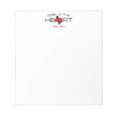 Zwart en rood, diep in het hart notitieblok (Voorkant)