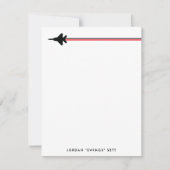 Zwart en rood F-15 Personal Stationery Notitiekaartje (Voorkant)
