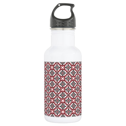 Zwart en Rood Festival Waterfles (Voorkant)