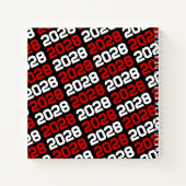 Zwart en Rood Foto Afstuderen Gastenboek Notitieboek (Achterkant)