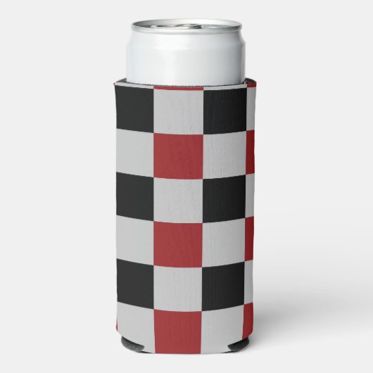 Zwart en Rood Gecontroleerd Koelbox Sport Design Seltzer Blikjeskoeler (Seltzer Achterkant)
