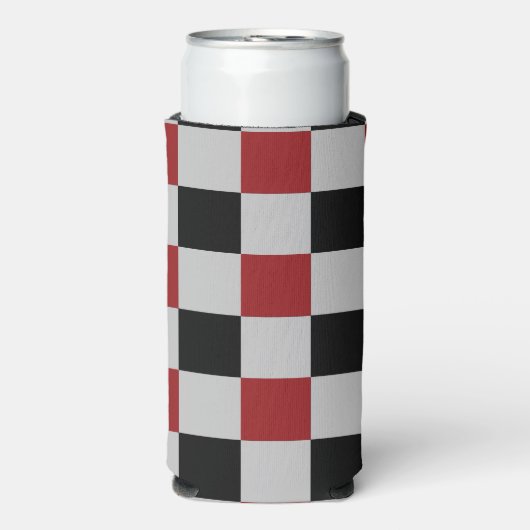Zwart en Rood Gecontroleerd Koelbox Sport Design Seltzer Blikjeskoeler (Seltzer Voorkant)