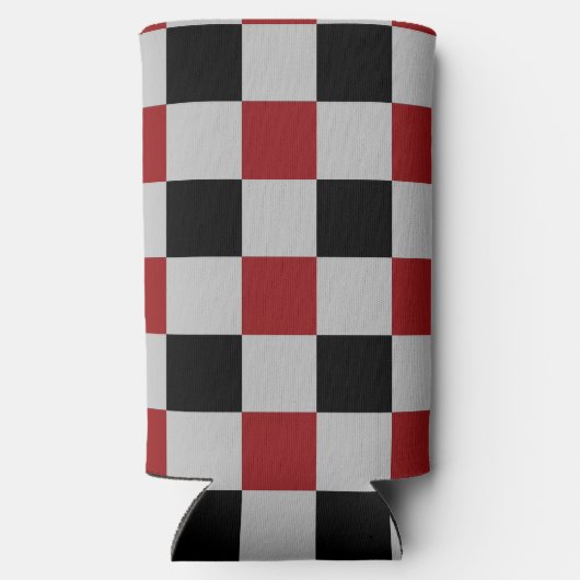 Zwart en Rood Gecontroleerd Koelbox Sport Design Seltzer Blikjeskoeler (Achterkant)