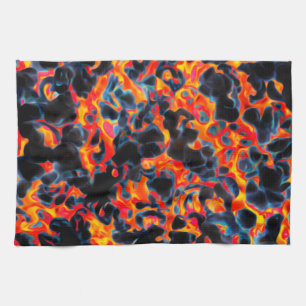 Zwart en Rood Geel Theedoek
