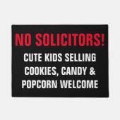 Zwart en Rood Geen Solicitors Bericht Deurmat (Voorkant)