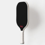 Zwart en rood gepersonaliseerd met monogram pickleball paddle (Links)