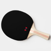 Zwart en Rood Gepersonaliseerd Tafeltennisbatje (Zijkant)