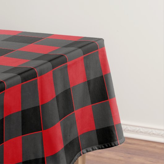 Zwart en rood geplakt tafelkleed (Voorbeeld)