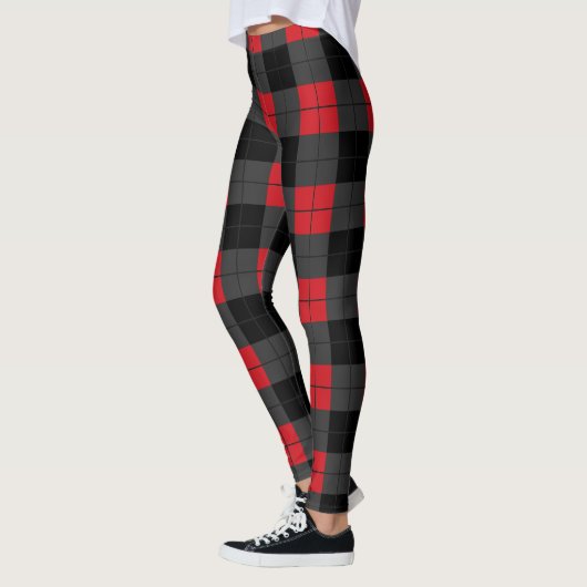 Zwart en rood geplette Leggings (Links)