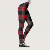 Zwart en rood geplette Leggings (Rechts)
