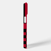 Zwart en rood geruit gestreept gepersonaliseerd Case-Mate iPhone case (Achterkant / Rechts)