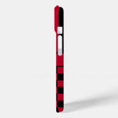 Zwart en rood geruit gestreept gepersonaliseerd Case-Mate iPhone case (Achterkant / Links)